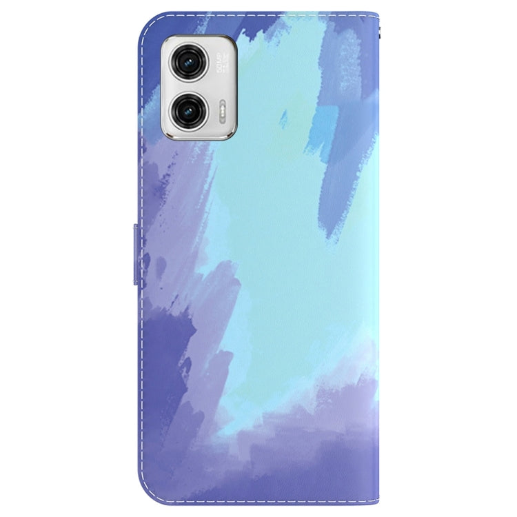 For Motorola Moto G73 Watercolor Pattern Flip Leather Phone Case