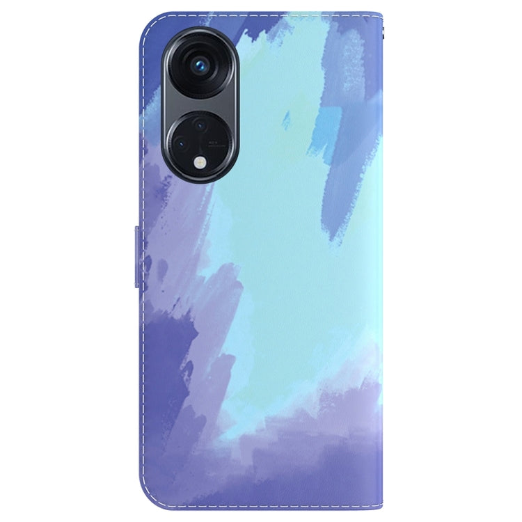 For OPPO Reno8 T 5G / A1 Pro 5G Watercolor Pattern Flip Leather Phone Case