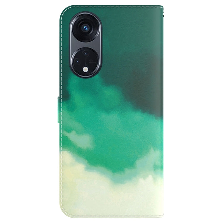 For OPPO Reno8 T 5G / A1 Pro 5G Watercolor Pattern Flip Leather Phone Case