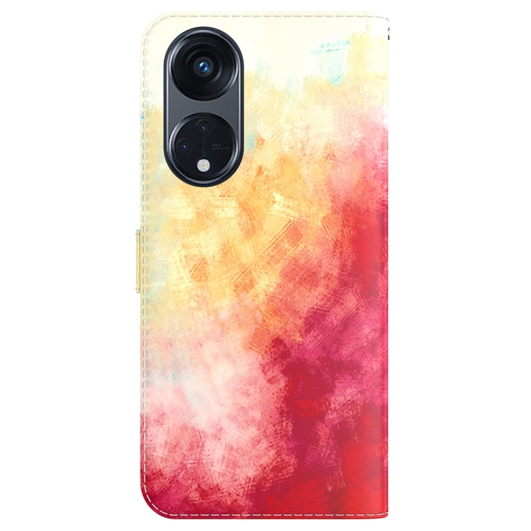 For OPPO Reno8 T 5G / A1 Pro 5G Watercolor Pattern Flip Leather Phone Case