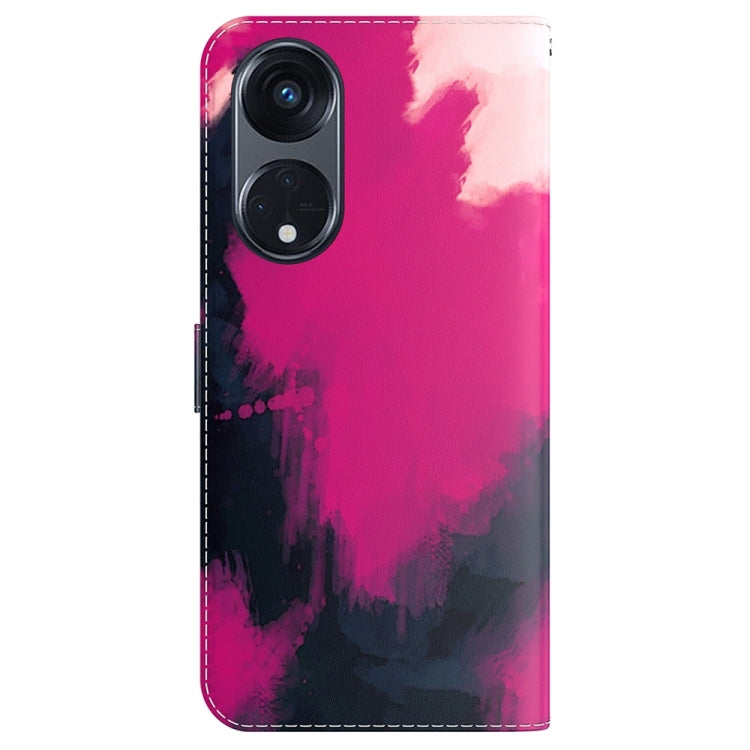 For OPPO Reno8 T 5G / A1 Pro 5G Watercolor Pattern Flip Leather Phone Case