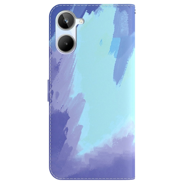 For Realme 10 4G Watercolor Pattern Flip Leather Phone Case