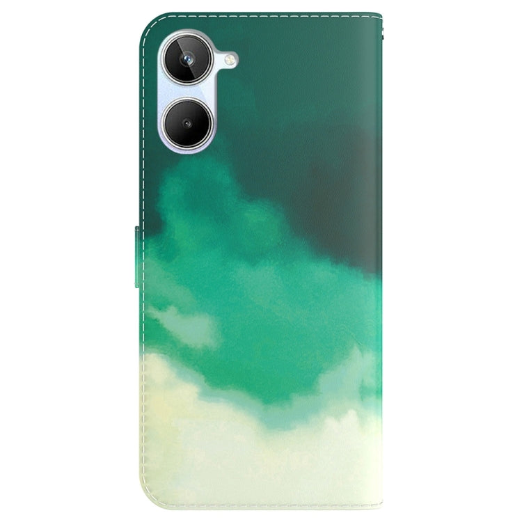 For Realme 10 4G Watercolor Pattern Flip Leather Phone Case