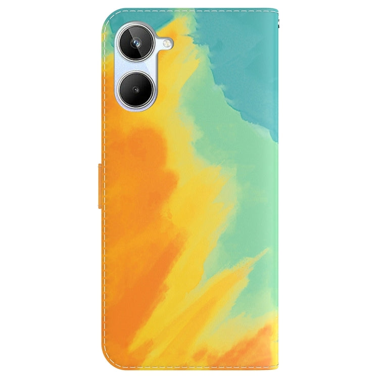 For Realme 10 4G Watercolor Pattern Flip Leather Phone Case