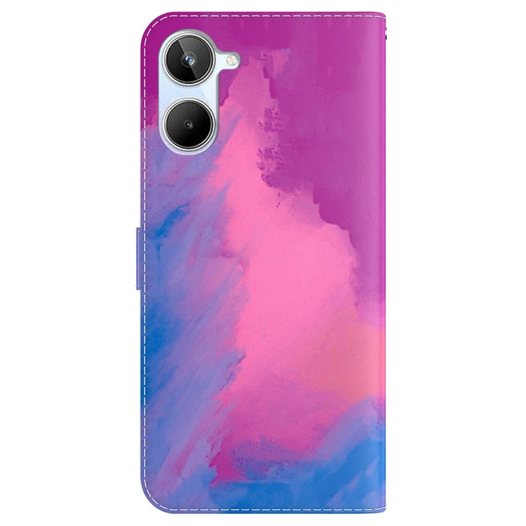 For Realme 10 4G Watercolor Pattern Flip Leather Phone Case