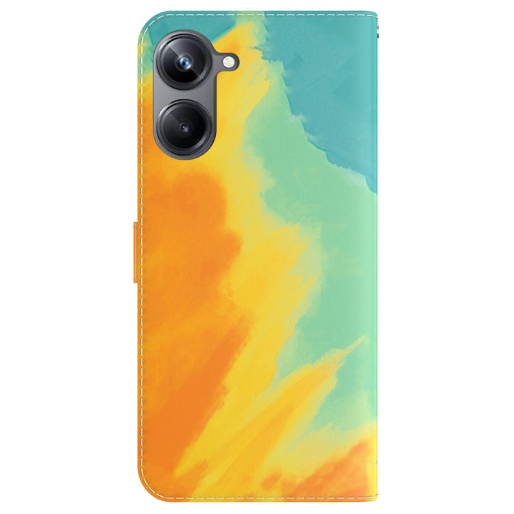 For Realme 10 Pro 5G Watercolor Pattern Flip Leather Phone Case