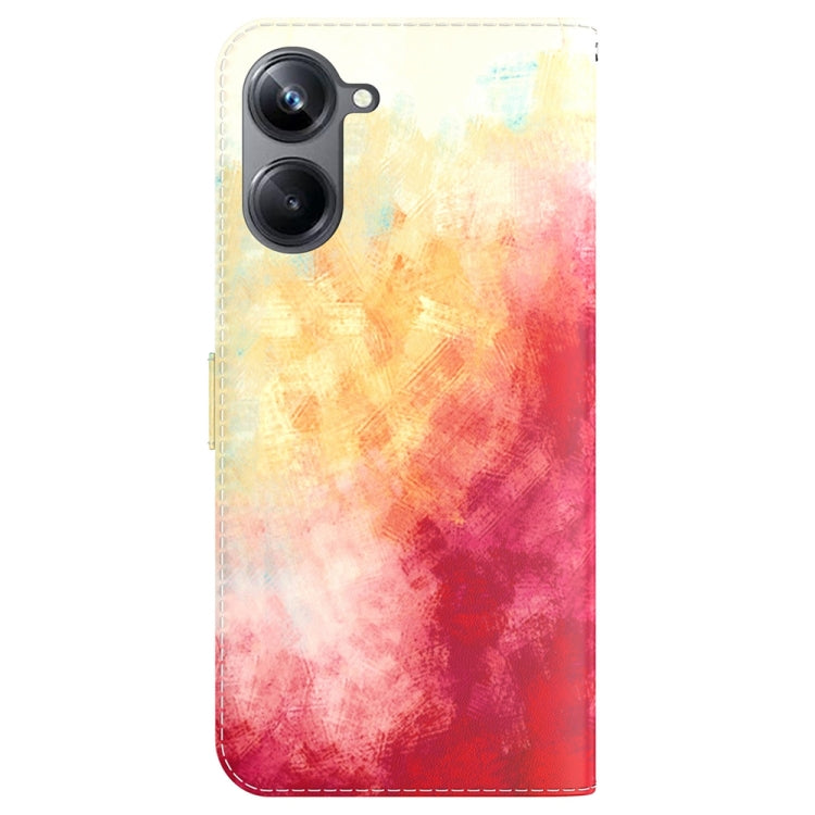 For Realme 10 Pro 5G Watercolor Pattern Flip Leather Phone Case