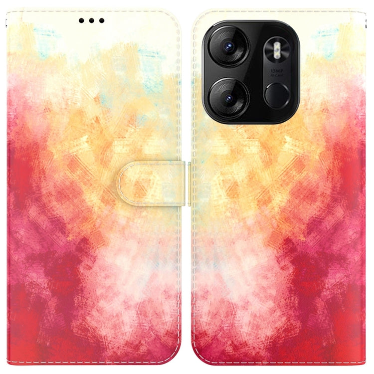 For Tecno Spark Go 2023 / Pop 7 Pro Watercolor Pattern Flip Leather Phone Case