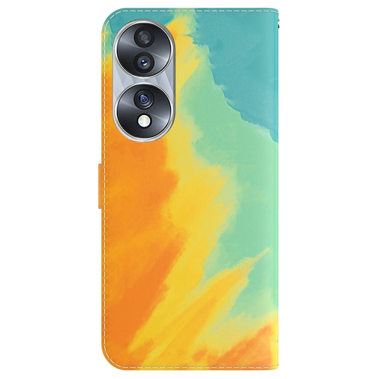 For Honor 70 Watercolor Pattern Flip Leather Phone Case