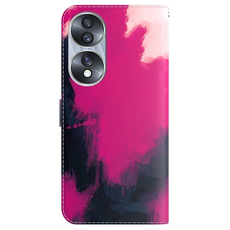 For Honor 70 Watercolor Pattern Flip Leather Phone Case