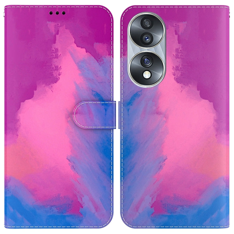 For Honor 70 Watercolor Pattern Flip Leather Phone Case