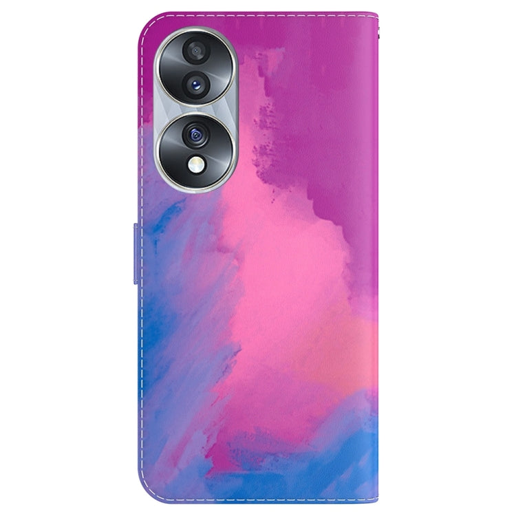 For Honor 70 Watercolor Pattern Flip Leather Phone Case
