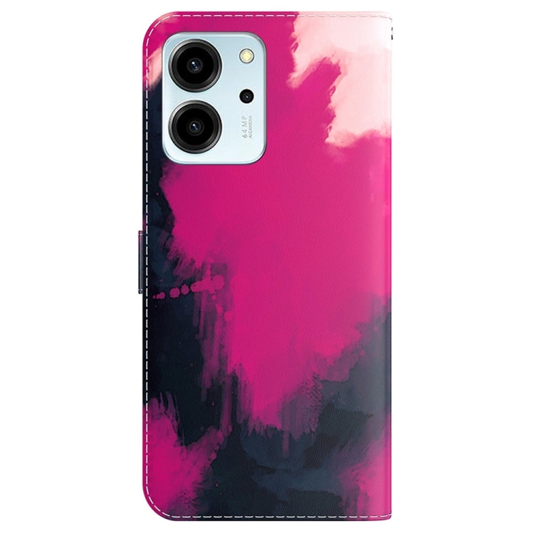 For Honor 80 SE Watercolor Pattern Flip Leather Phone Case