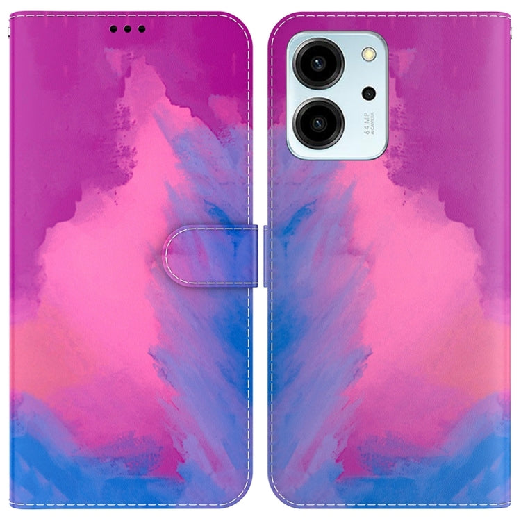 For Honor 80 SE Watercolor Pattern Flip Leather Phone Case