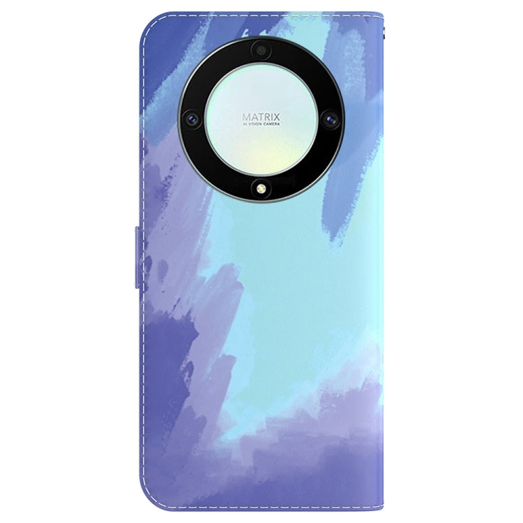 For Honor X9a Watercolor Pattern Flip Leather Phone Case