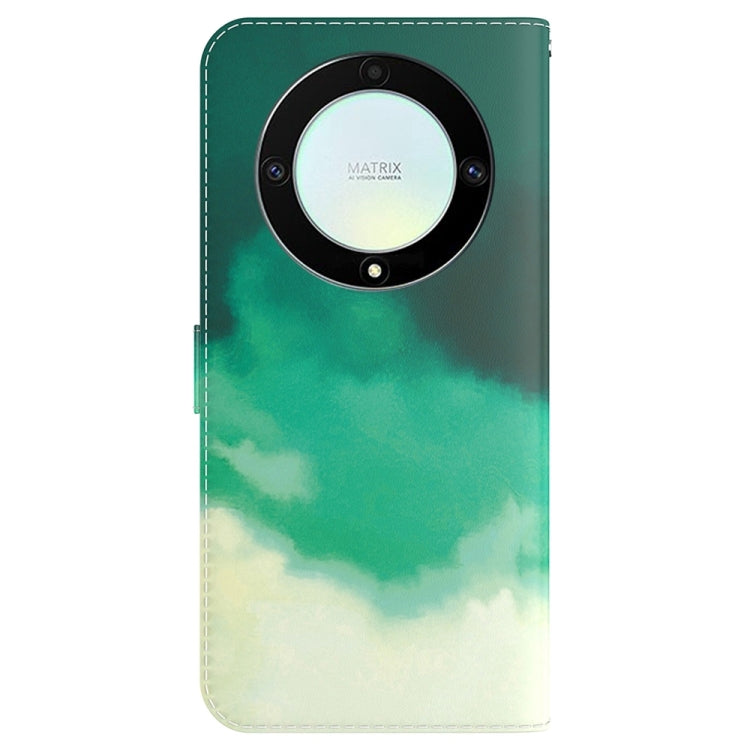 For Honor X9a Watercolor Pattern Flip Leather Phone Case