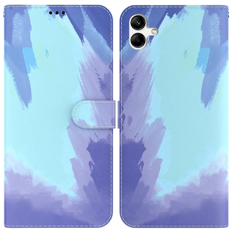 For Samsung Galaxy A04e / F04 / M04 Watercolor Pattern Flip Leather Phone Case