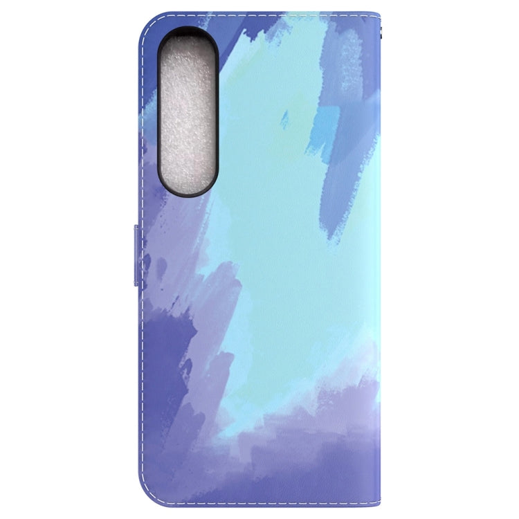For Sony Xperia 1 IV 2023 Watercolor Pattern Flip Leather Phone Case