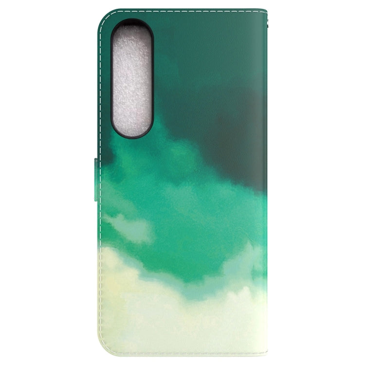 For Sony Xperia 1 IV 2023 Watercolor Pattern Flip Leather Phone Case