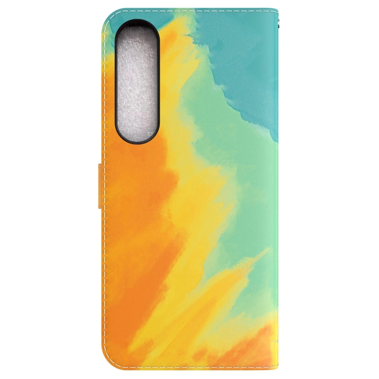 For Sony Xperia 1 IV 2023 Watercolor Pattern Flip Leather Phone Case