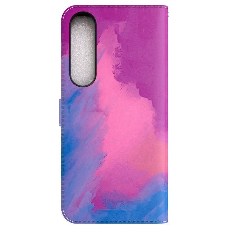 For Sony Xperia 1 IV 2023 Watercolor Pattern Flip Leather Phone Case