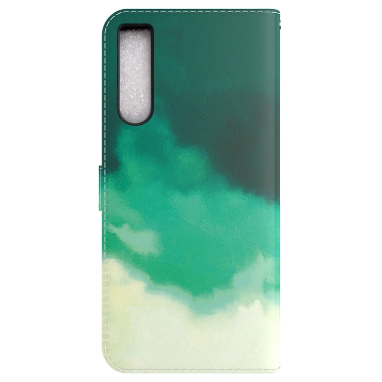 For Sony Xperia 10 IV 2023 Watercolor Pattern Flip Leather Phone Case