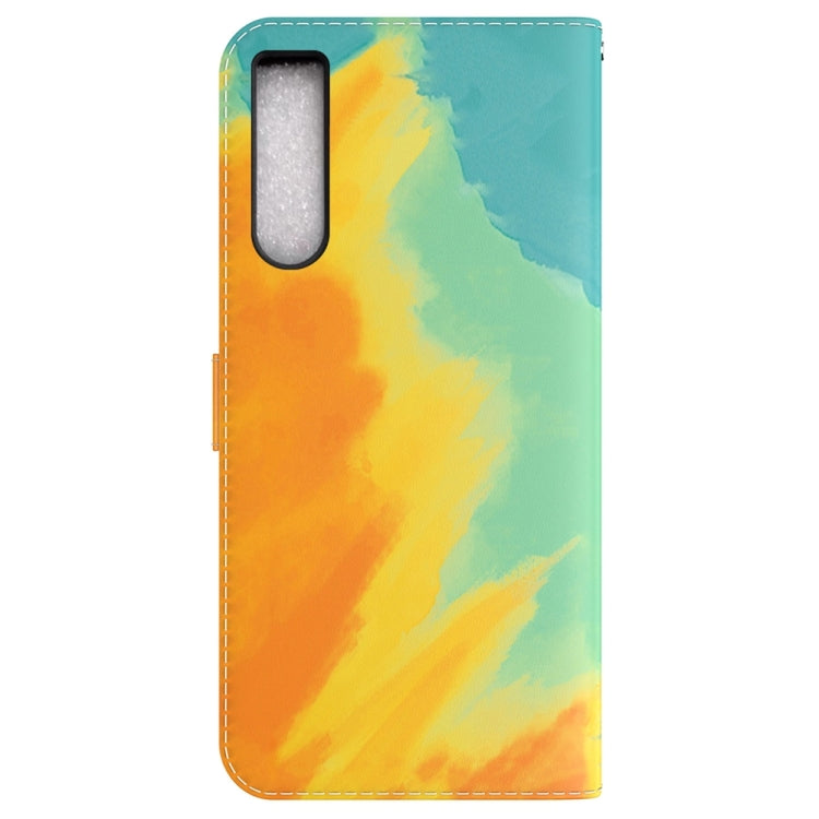 For Sony Xperia 10 IV 2023 Watercolor Pattern Flip Leather Phone Case