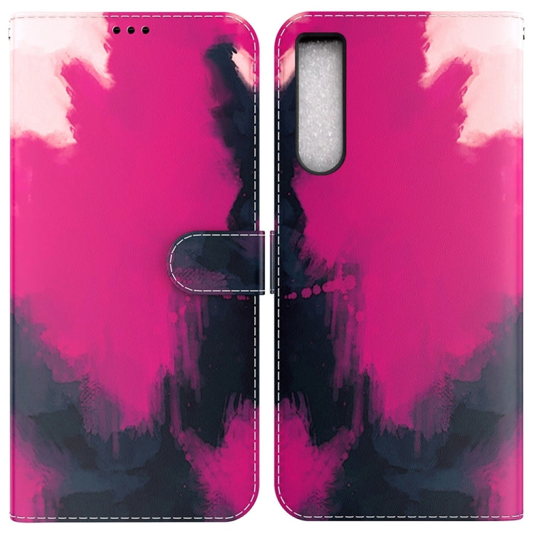 For Sony Xperia 10 IV 2023 Watercolor Pattern Flip Leather Phone Case