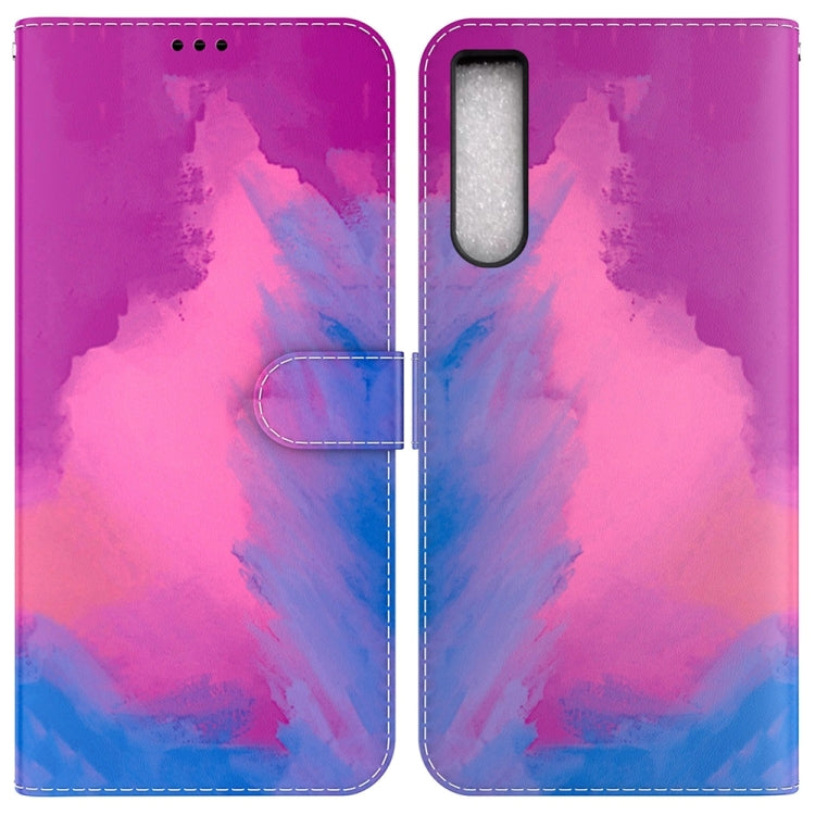 For Sony Xperia 10 IV 2023 Watercolor Pattern Flip Leather Phone Case