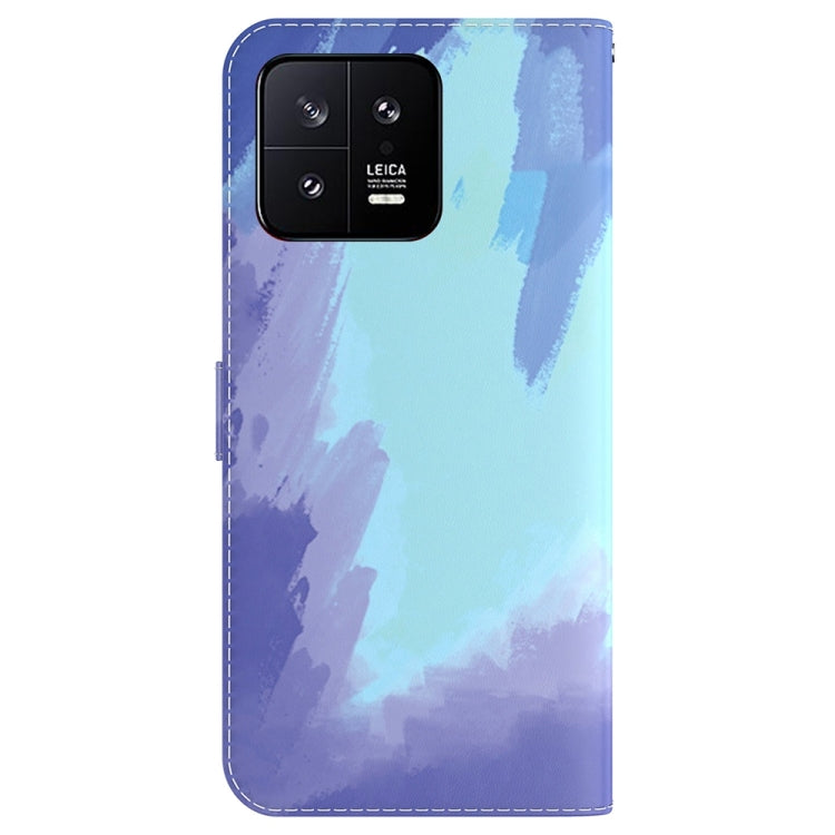 For Xiaomi 13 5G Watercolor Pattern Flip Leather Phone Case