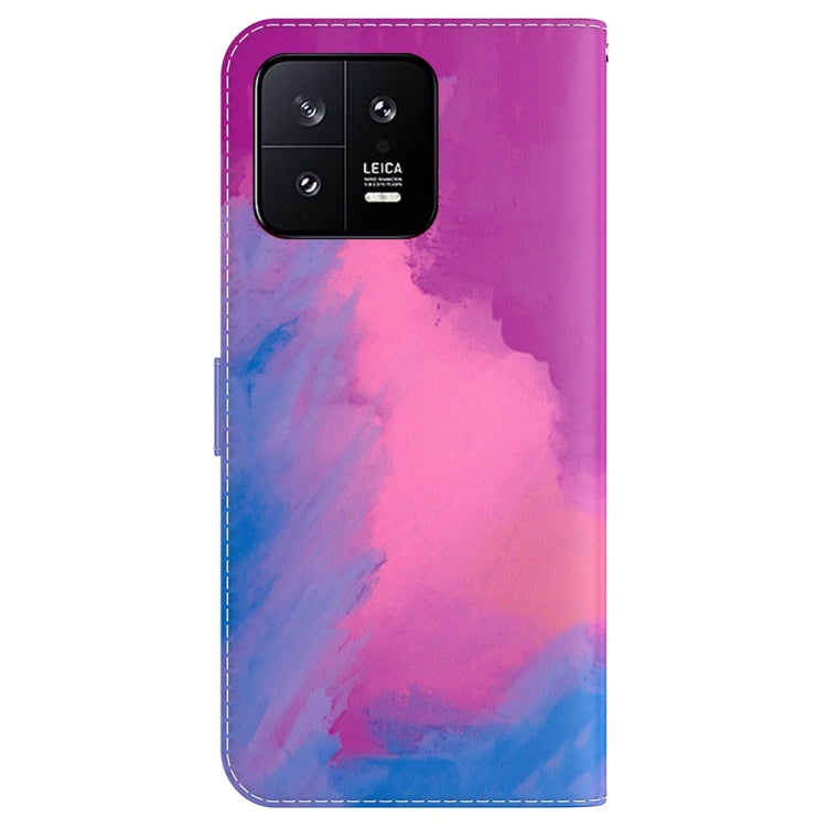 For Xiaomi 13 5G Watercolor Pattern Flip Leather Phone Case