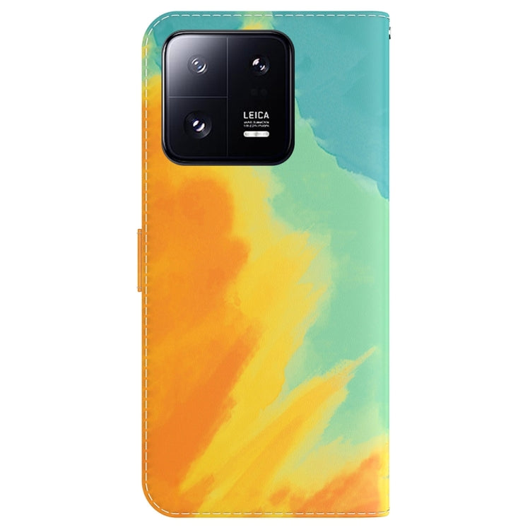 For Xiaomi 13 Pro Watercolor Pattern Flip Leather Phone Case