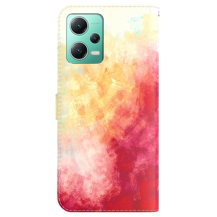 For Xiaomi Redmi Note 12 5G Watercolor Pattern Flip Leather Phone Case