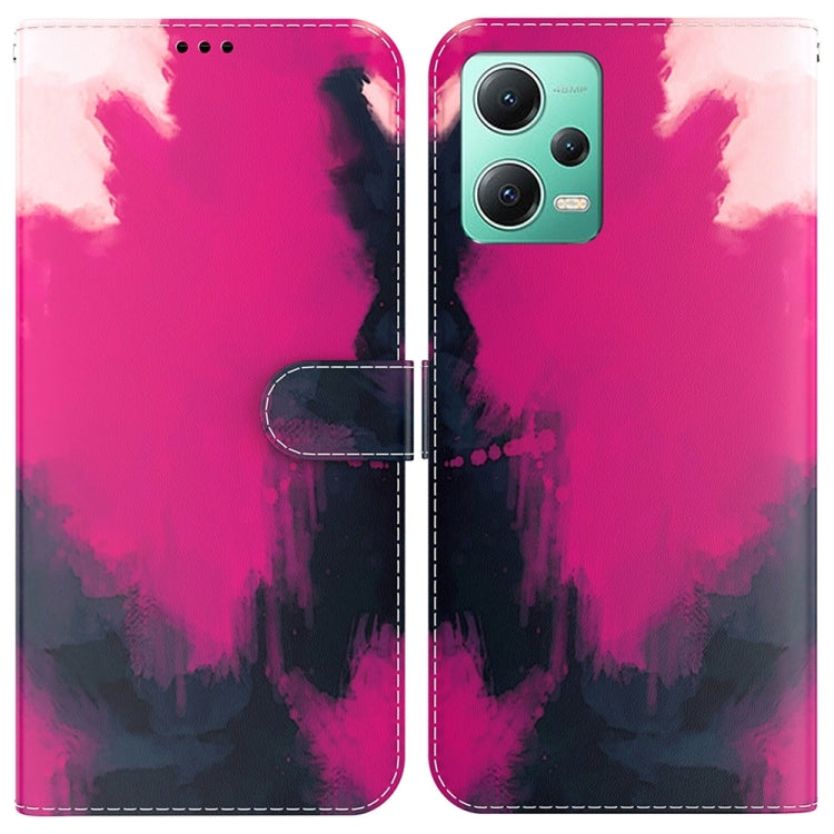 For Xiaomi Redmi Note 12 5G Watercolor Pattern Flip Leather Phone Case