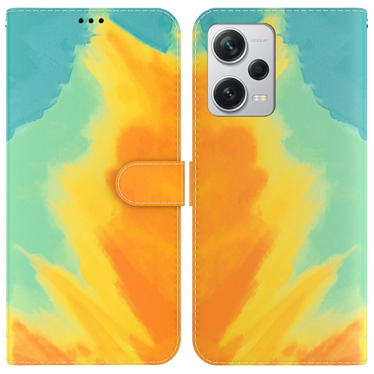 For Xiaomi Redmi Note 12 Pro+ Watercolor Pattern Flip Leather Phone Case