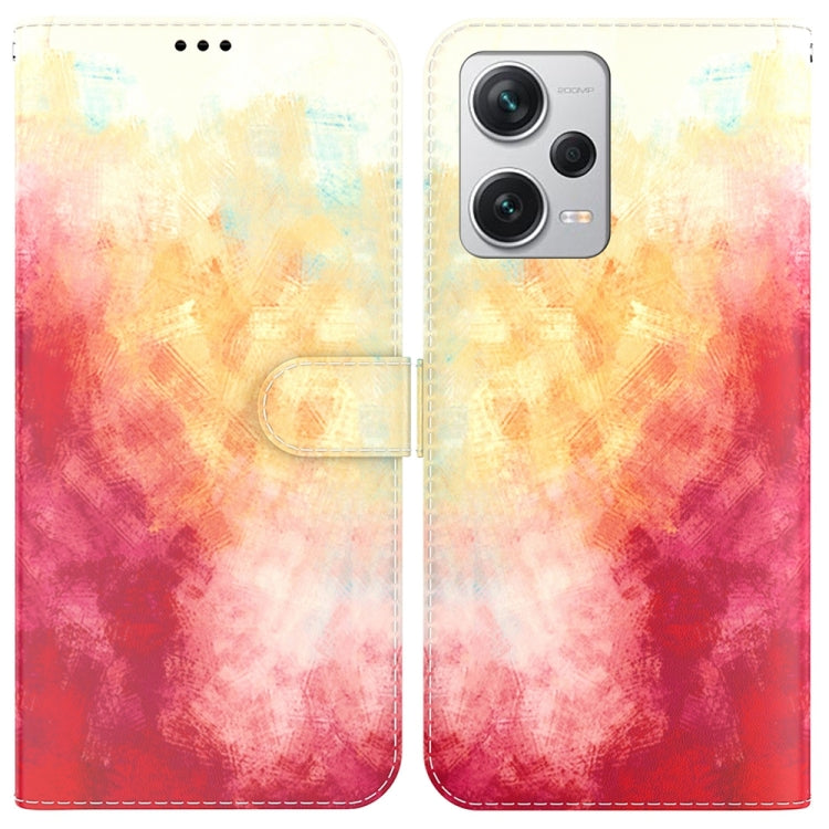 For Xiaomi Redmi Note 12 Pro+ Watercolor Pattern Flip Leather Phone Case