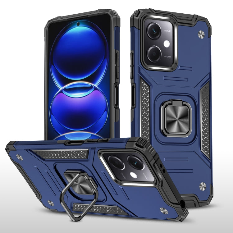 For Xiaomi Redmi Note 12 Magnetic Armor Shockproof TPU + PC Phone Case with Metal Ring Holder