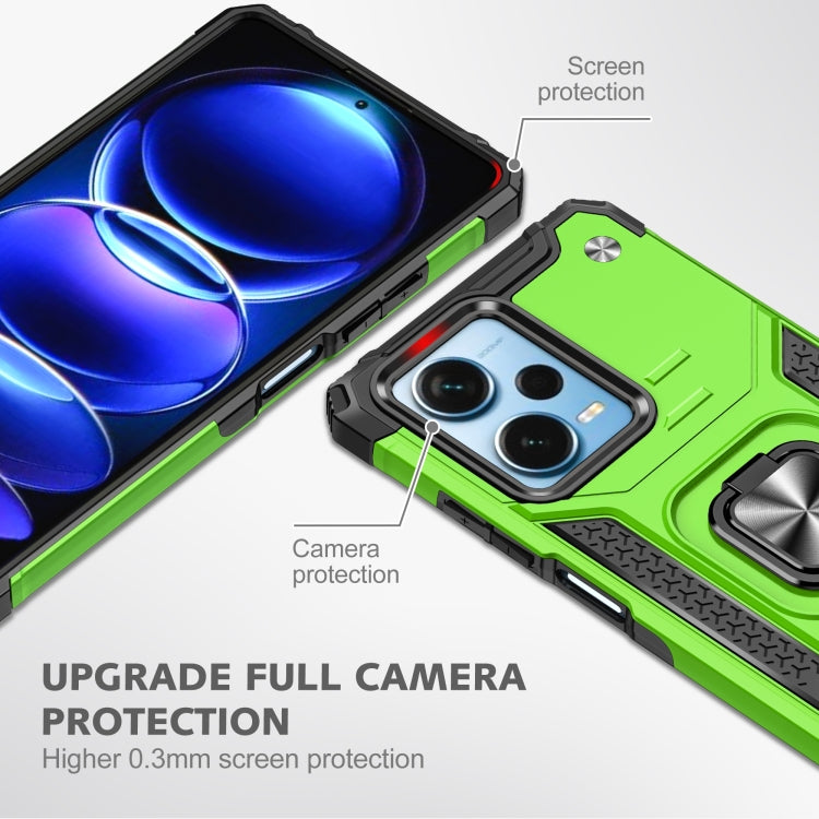 For Xiaomi Redmi Note 12 Pro+ Magnetic Armor Shockproof TPU + PC Phone Case with Metal Ring Holder