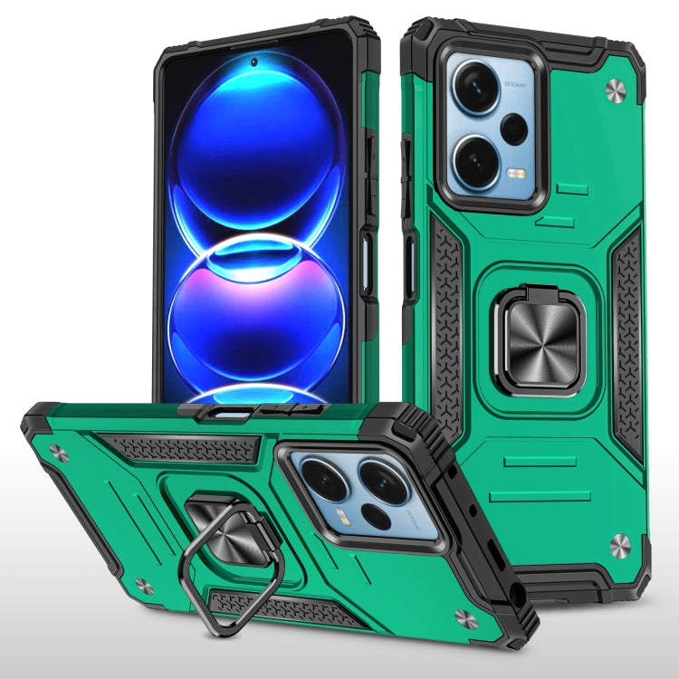 For Xiaomi Redmi Note 12 Pro+ Magnetic Armor Shockproof TPU + PC Phone Case with Metal Ring Holder