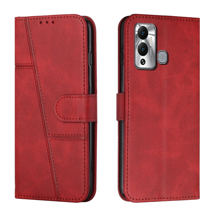 For Infinix Hot 20i Stitching Calf Texture Buckle Leather Phone Case