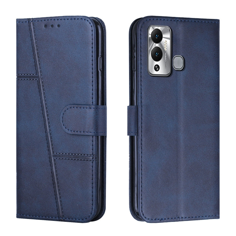 For Infinix Hot 20i Stitching Calf Texture Buckle Leather Phone Case
