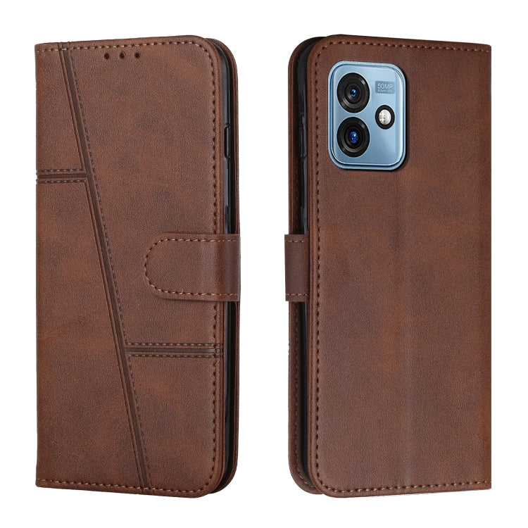 For Motorola Moto G 5G 2023 Stitching Calf Texture Buckle Leather Phone Case