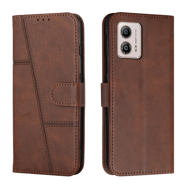 For Motorola Moto G53 5G/G13 4G/G23 4G Stitching Calf Texture Buckle Leather Phone Case