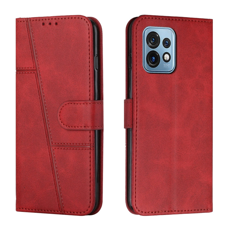 For Motorola Moto X40/X40 Pro/Edge+ 2023 Stitching Calf Texture Buckle Leather Phone Case