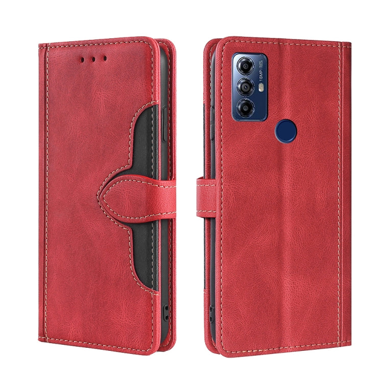 For Motorola Moto G Play 2023 Skin Feel Magnetic Buckle Leather Phone Case