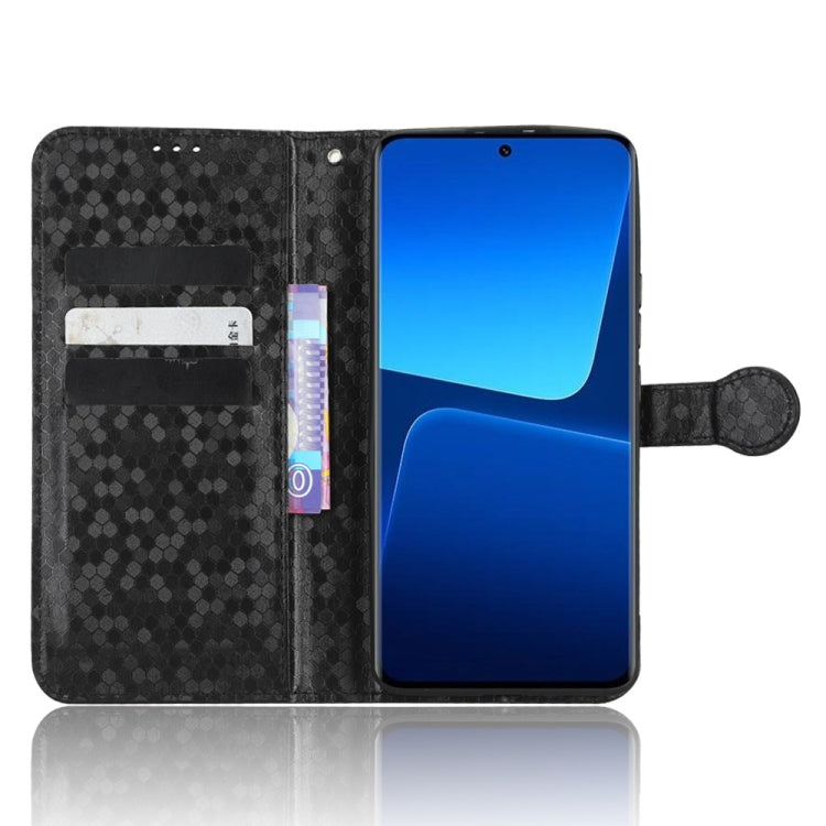 For Xiaomi 13 Honeycomb Dot Texture Leather Phone Case