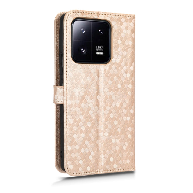 For Xiaomi 13 Honeycomb Dot Texture Leather Phone Case