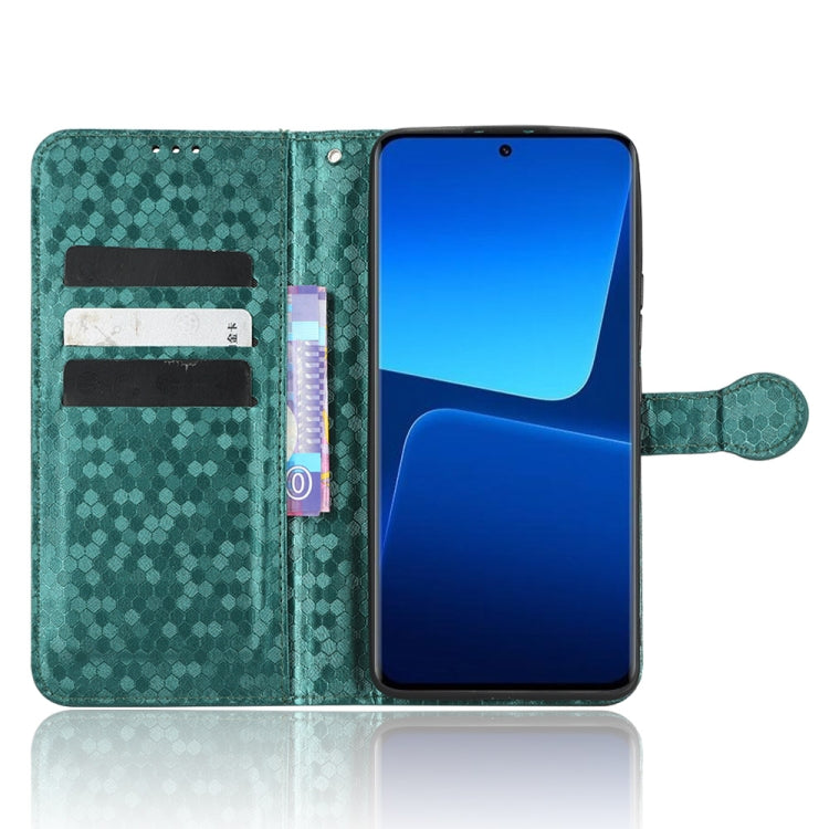 For Xiaomi 13 Honeycomb Dot Texture Leather Phone Case