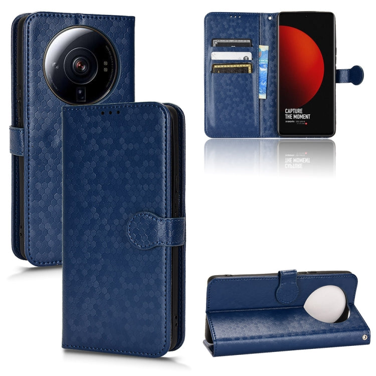 For Xiaomi 12 Ultra Honeycomb Dot Texture Leather Phone Case