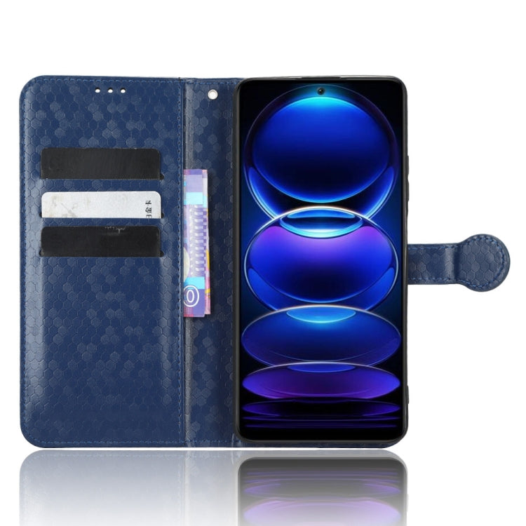 For Xiaomi Redmi Note 12 5G Honeycomb Dot Texture Leather Phone Case